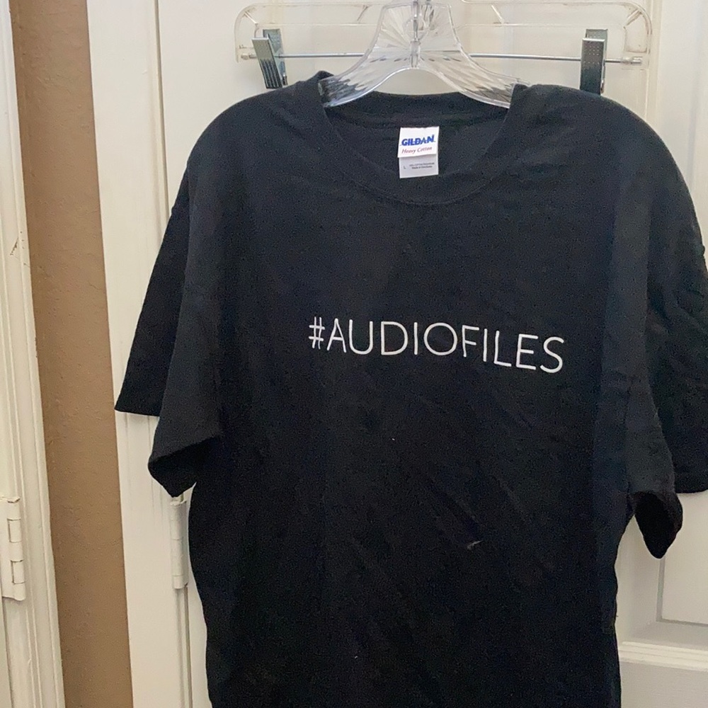 Unisex #audiofiles tee large